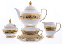 Falkenporzellan Arabesque Green Gold чайный сервиз на 6 персон 15 предметов