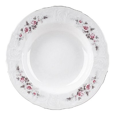 Bernadotte - Набор глубоких тарелок 23 см Бернадот Роза Серая Платина набор тарелок 23см глубоких 6штук