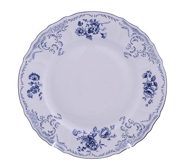 Блюдо фарфоровое круглое "Синие Розы" Bernadotte (Чехия) 32см 