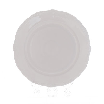 Белое без декора круглое блюдо 30см Веймар 0000 Недекорированный блюдо круглое 30см