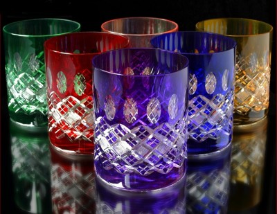 Цветной Хрусталь Лаура набор стаканов 350мл (высота 9,5см) 6 шт Цветной Хрусталь Лаура набор стаканов 350мл (высота 9,5см) 6 шт