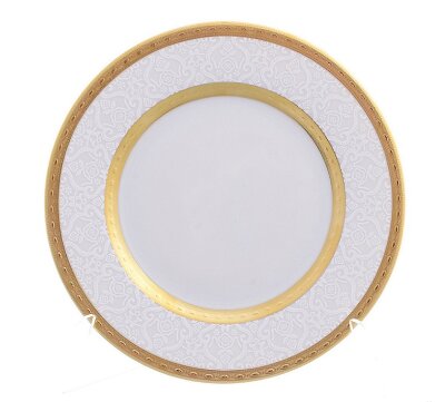 Констанца Даймонд Вайт Голд - набор закусочных тарелок 22см Falken Porzellan Constanza Diamond White Gold набор тарелок 22см закусочных 6 штук