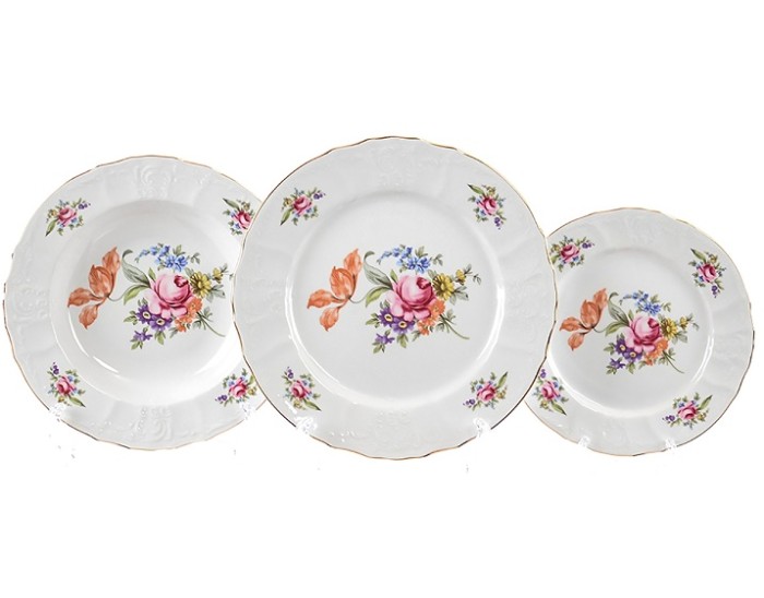 Бернадотт Полевой цветок набор тарелок из 18ти штук