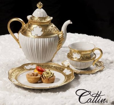 Cattin (Каттин) Gold сервиз чайный на 6 персон 15 предметов Cattin Porcellane Gold чайный сервиз на 6 персон 15 предметов