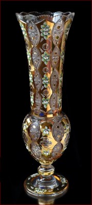 Хрусталь с Золотом Смальта ваза для цветов напольная 78см Хрусталь с Золотом ваза напольная 78см 