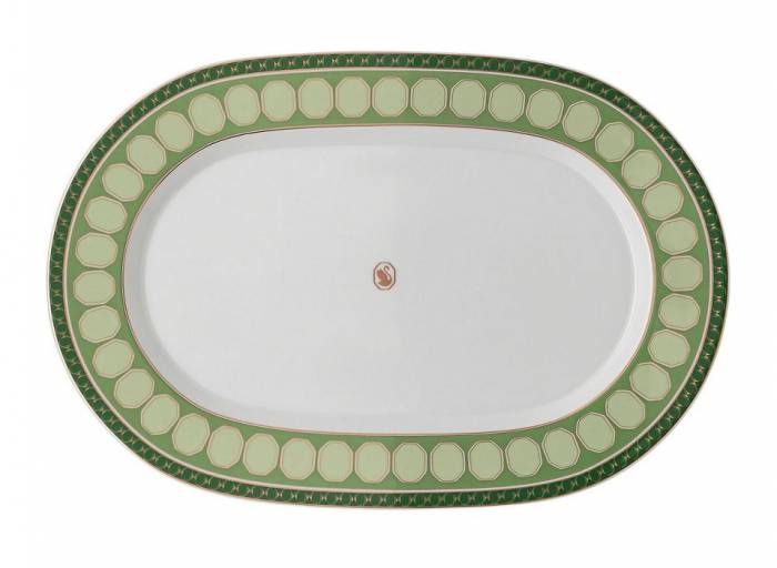 Блюдо овальное 40 см Rosenthal «Swarovski Signum Fern» — немецкий премиальный фарфор