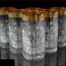 Хрусталь Снежинка с Золотом набор стаканов 360мл 6шт