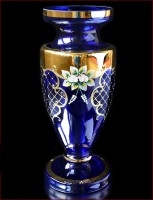 Синяя Лепка Смальта ваза для цветов 31см Кубок