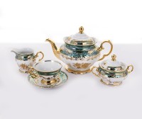 Зеленая Роза Карлсбад сервиз чайный на 6 персон 15 предметов