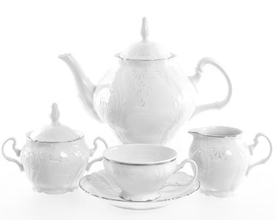 Bernadotte - Чайный сервиз 2021 Платина Сервиз чайный "Бернадотт 2021" на 6 персон из 15-ти предметов