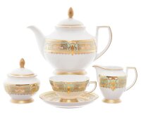 Falkenporzellan Donna Seladon Gold чайный сервиз на 6 персон 15 предметов