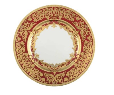 Наталья Бордо Голд - набор тарелок 23 см Falken Porsellan Natalia Bordeaux Gold набор тарелок 23см закусочных 6 штук