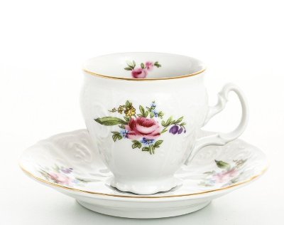 Bernadotte - чайные пары 6 шт 90 мл Бернадот Полевой цветок набор 6 чашек/6 блюдец 90мл
