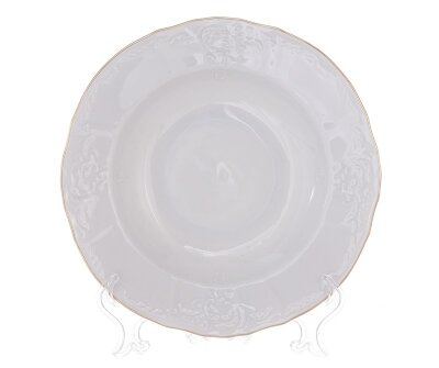 Бернадотт Белый с Золотой набор тарелок 21 см 6 штук для супа Бернадотт Белый с Золотой набор тарелок 21 см 6 штук для супа