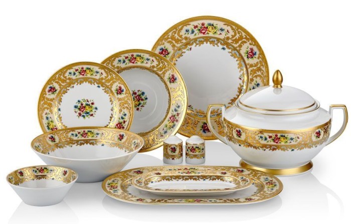 Falkenporzellan Viena Creme Gold столовый сервиз на 6 персон 25 предметов