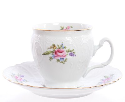Bernadotte - чайные пары 6 шт 240 мл Бернадот Полевой цветок набор 6 чашек/6 блюдец 240мл