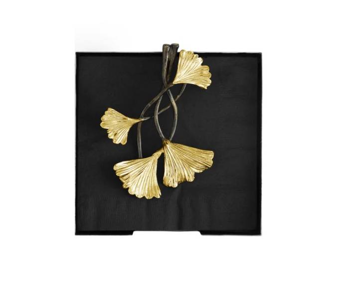 Michael Aram (Майкл Арам) Golden Ginkgo держатель для салфеток 18х16,5см