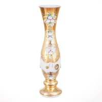Белая Лепка Смальта ваза для цветов 30 см 22639