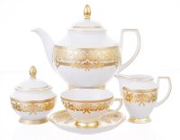 Falkenporzellan Natalia Creme Gold чайный сервиз на 6 персон 15 предметов