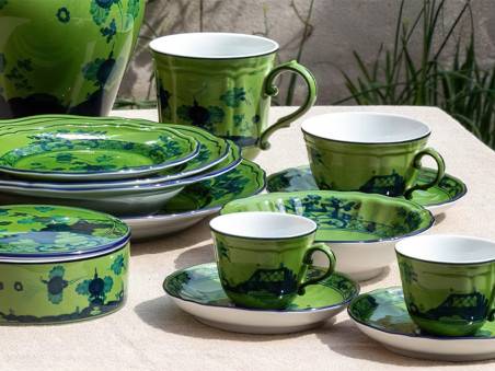​Тарелка 21 см Ginori «Malachite» — итальянский премиальный фарфор