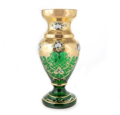 Зеленая Лепка Смальта ваза для цветов 26см Зеленая Лепка Смальта ваза для цветов 26см 