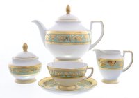 Falkenporzellan Imperial Seladon Gold сервиз чайный на 6 персон 15 предметов