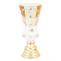 Белая Лепка Смальта ваза для цветов 30 см 13267