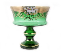 Зеленая Лепка Смальта ваза для фруктов 24см 29261