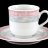 Тхун Яна Серый Мрамор набор чашек с блюдцами для кофе 85мл 6 штук - 
