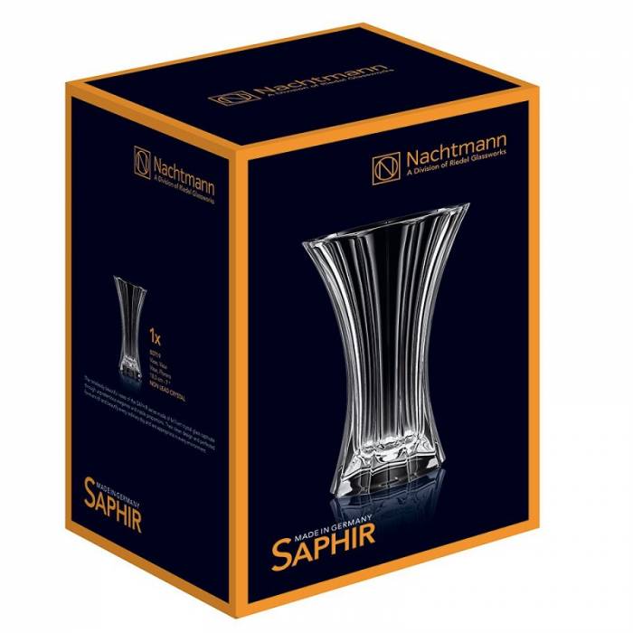 Германия Nachtmann "Saphir" хрустальная ваза для цветов 21см
