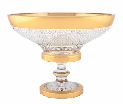 Чехия Crystal He Art "Фелиция" ваза для фруктов 30см