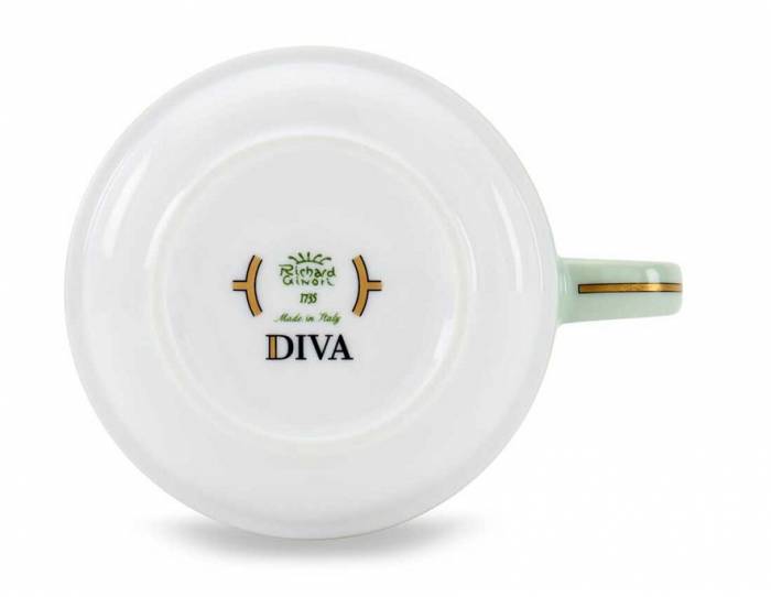 Ginori «Diva Verde» Чайная пара 245 мл на 1 персону— итальянский премиальный фарфор