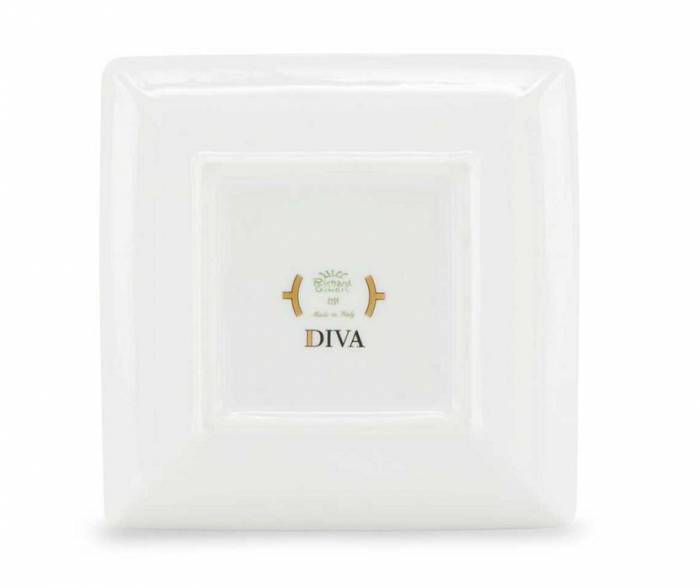 Ginori «Diva Verde» Блюдо квадратное 13,5 см — итальянский премиальный фарфор