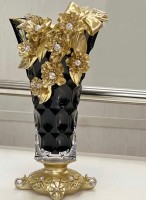 Cevik Group Черная Золотые цветы ваза для цветов 45см