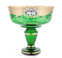 Зеленая Лепка Смальта ваза для конфет 17см 29247