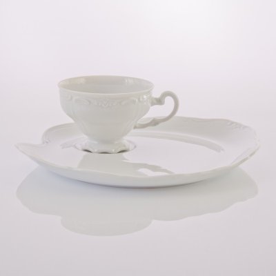 Белый без декора набор для чая Веймар 0000 Недекорированный набор для чая Эгоист (210мл) 2 предмета