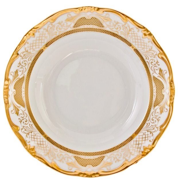 Веймар Золотая Симфония 427 набор тарелок 24см глубоких 6 штук