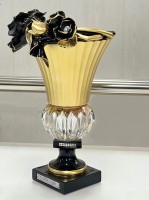 Cevik Group Золото с Черными цветами ваза для цветов 45см