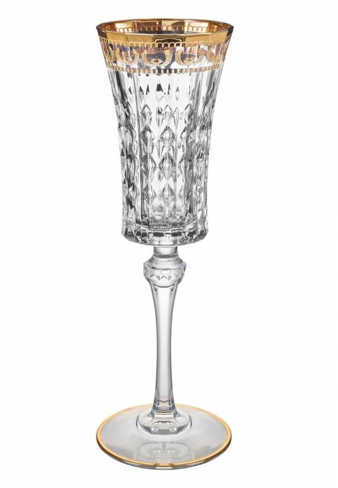 Чехия Bohemia Design "Lady Diamond Золотой узор" набор фужеров 150мл 6шт