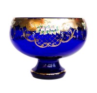 Синяя Лепка Смальта ваза для фруктов 30см 37610
