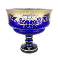Синяя Лепка Смальта ваза для фруктов 30см 37480