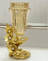 Cevik Group Голд Золотые цветы ваза для цветов 45см