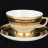 Falkenporzellan Diadem Black Creme Gold набор 6 чашек 250мл с блюдцами для чая - 