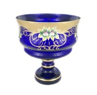 Синяя Лепка Смальта ваза для фруктов 26см 36515