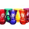  Цветной хрусталь  набор стаканов для чая 150 мл 6 штук Армуды