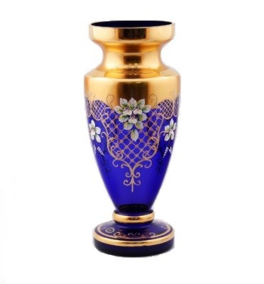 Синяя Лепка Смальта ваза для цветов 40см Синяя Лепка Смальта ваза для цветов 40см 