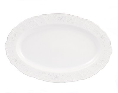 Bernadotte - Овальное блюдо 36 см платиновый декор Бернадот 2021 Платина блюдо 36см овальное