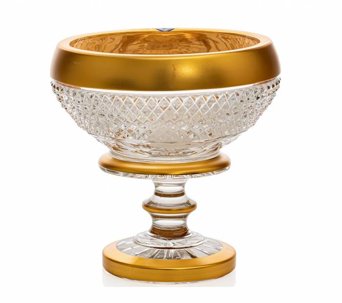 Чехия Crystal He Art "Фелиция" ваза для конфет 15см