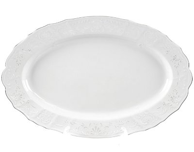 Bernadotte - Овальное блюдо 39 см платиновый декор Бернадот 2021 Платина блюдо 39см овальное