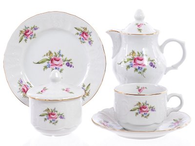 Bernadotte - чайный сервиз 6 персон Бернадот Полевой цветок сервиз чайный на 6 персон 22 предмета